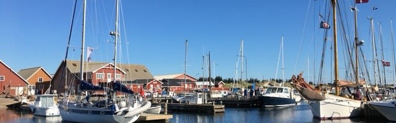 Aalbæk havn set fra søsiden